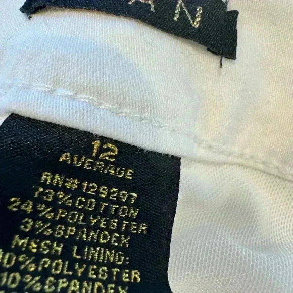 Iman white denim jeans stretch bootleg size 12 average length - Picture 10 of 12